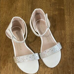 Kelly & Katie White Dress Shoes with Silver Accents
